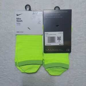 Pack ok 2 Nike Spark Running Socks Men's 6-7.5 Volt No Show Dri-FIT DA3589-702